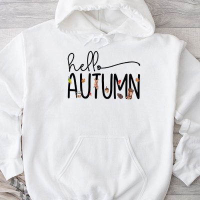Cute Hello Autumn Season Thanksgiving and Fall Color Lovers Hoodie UH1167