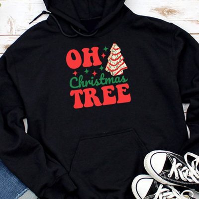 Groovy Oh Christmas Tree Cakes Debbie Becky Jen Cake Lovers Hoodie UH1250