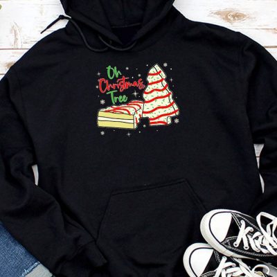 Groovy Oh Christmas Tree Cakes Debbie Becky Jen Cake Lovers Hoodie UH1252