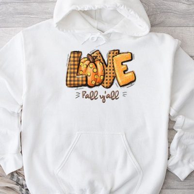 Hello Fall Pumpkin Love Fall Y'All Leopard Peace Love Fall Hoodie UH1141