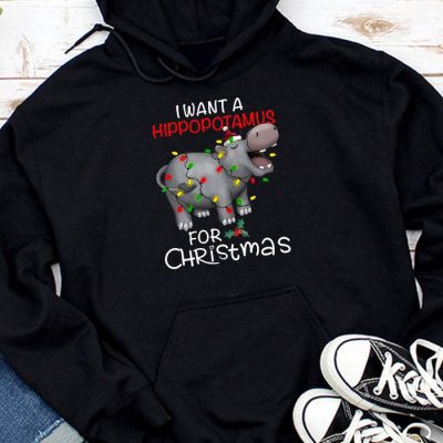 I Want A Hippopotamus For Christmas Xmas Hippo for Kid Women Hoodie UH1211