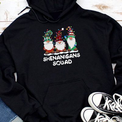 Shenanigans Squad Gnomes Pajamas Family Matching Christmas Hoodie UH1062