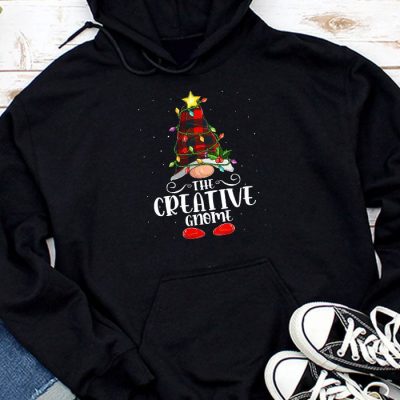 The Creative Gnome Buffalo Plaid Matching Family Christmas Pajama Hoodie UH1091