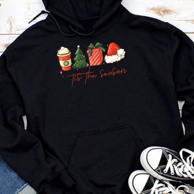 Tis The Season Christmas Coffee Lover Santa Claus Xmas Gifts Hoodie UH1154