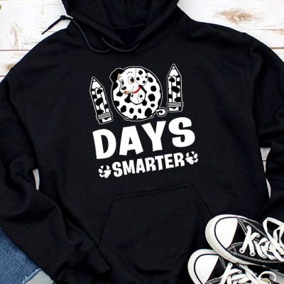 100 Days Of School Dalmatian Dog Boy Kid 100th Day Of School Hoodie UH1391