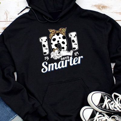 100 Days Of School Dalmatian Dog Boy Kid 100th Day Of School Hoodie UH1394