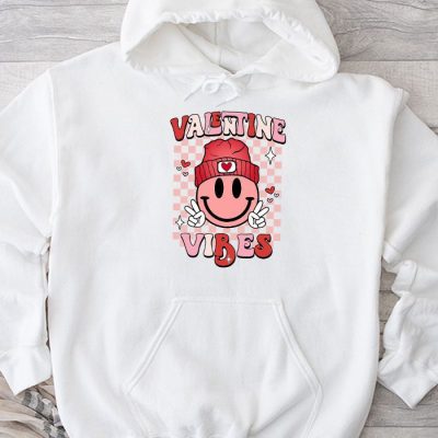 Groovy Checkered Valentine Vibes Valentines Day Girls Womens Hoodie UH1351