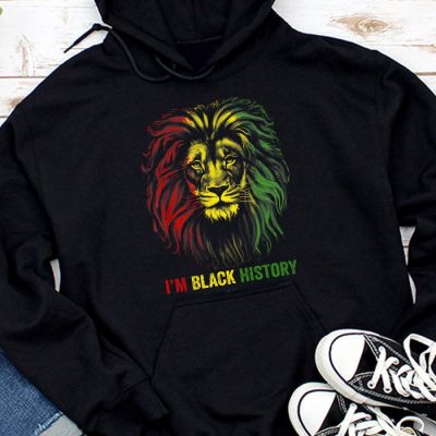 I Am Black History African American Pride Lion Black King Hoodie UH1439
