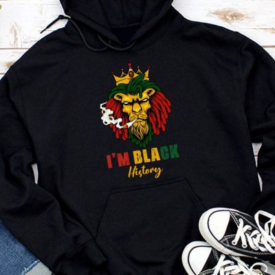 I Am Black History African American Pride Lion Black King Hoodie UH1441