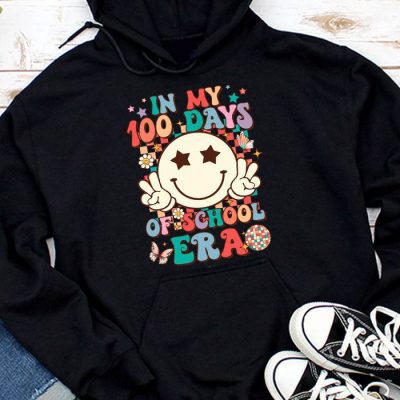 In My 100 Days of School Era Retro Disco 100th Day of School Hoodie UH1377