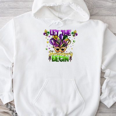 Mardi Gras Costume Let The Shenanigans Begin Mask Hoodie UH1490