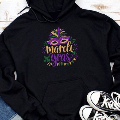 Mardi Gras Shirts For Women Kids Men Beads Mask Feathers Hat Hoodie UH1462