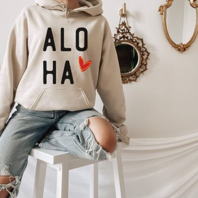 Aloha Bold Heart Unisex Hoodie JSH1503