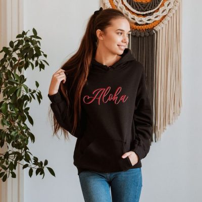 Aloha Red Script Unisex Hoodie JSH1437