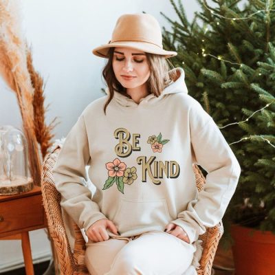 Be Kind Floral Unisex Hoodie JSH1390