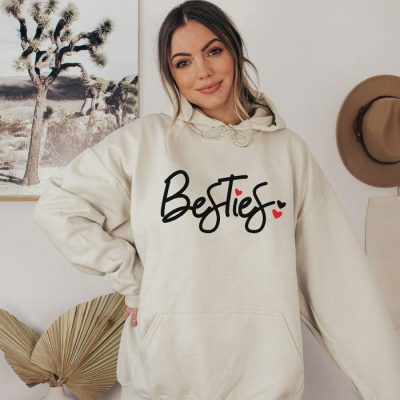 Besties Heart Unisex Hoodie JSH1030