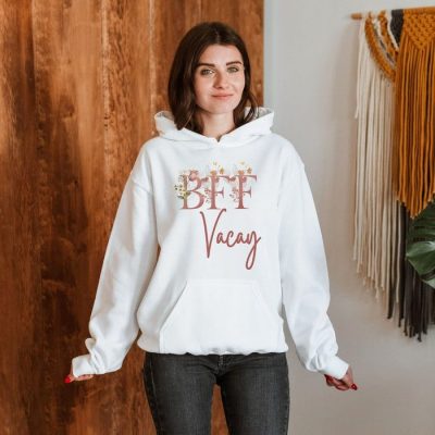 Bff Vacay Floral Unisex Hoodie JSH1493