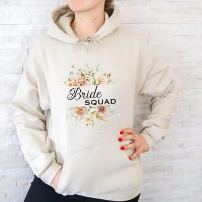 Bride Squad Wildflower Floral Unisex Hoodie JSH1555