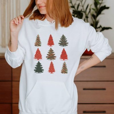Christmas Tree Collage Unisex Hoodie JSH1317