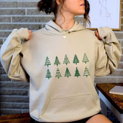 Christmas Trees Double Rows Unisex Hoodie JSH1187