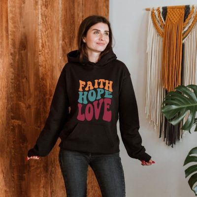 Faith Hope Love Retro Unisex Hoodie JSH1469