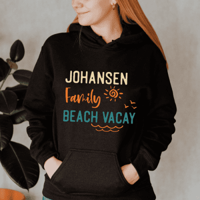Family Beach Vacay Customized Unisex Hoodie JSH1505