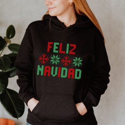Feliz Navidad Snowflakes Unisex Hoodie JSH1092
