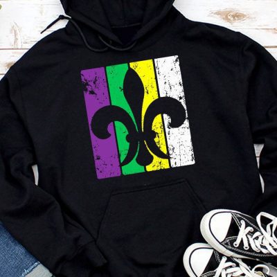 Fleur DeLis Mardi Gras Symbol Louisiana Carnival New Orlean Hoodie MHS1292