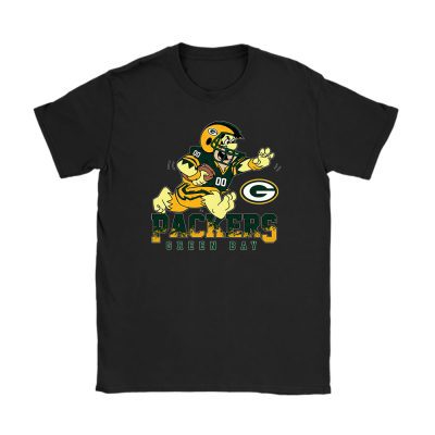 Fred Flintstone With The Green Bay Packers Team Customized Unisex T-Shirt TBT1517