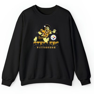 Fred Flintstone With The Pittsburgh Steelers Team Customized Unisex Sweatshirt TBS1519