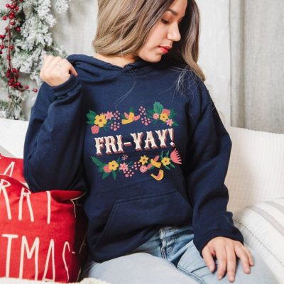 Friyay Retro Floral Unisex Hoodie JSH1359