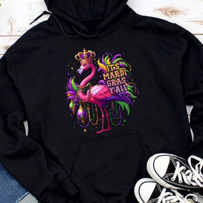 Funny Carnival Party Gift Idea Flamingo Mardi Gras Hoodie MHS1156