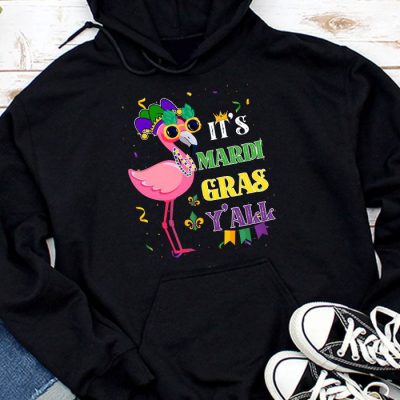 Funny Carnival Party Gift Idea Flamingo Mardi Gras Hoodie MHS1160