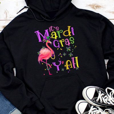 Funny Carnival Party Gift Idea Flamingo Mardi Gras Hoodie MHS1161