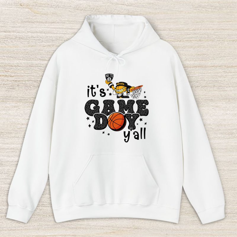 Garfield X Its Game Day Yall X Brooklyn Nets Team Unisex Hoodie TBH1487