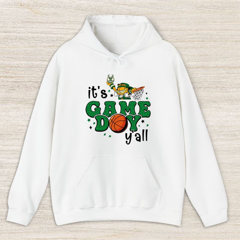 Garfield X Its Game Day Yall X Milwaukee Bucks Team Unisex Hoodie TBH1485