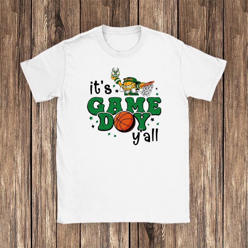 Garfield X Its Game Day Yall X Milwaukee Bucks Team Unisex T-Shirt TBT1485