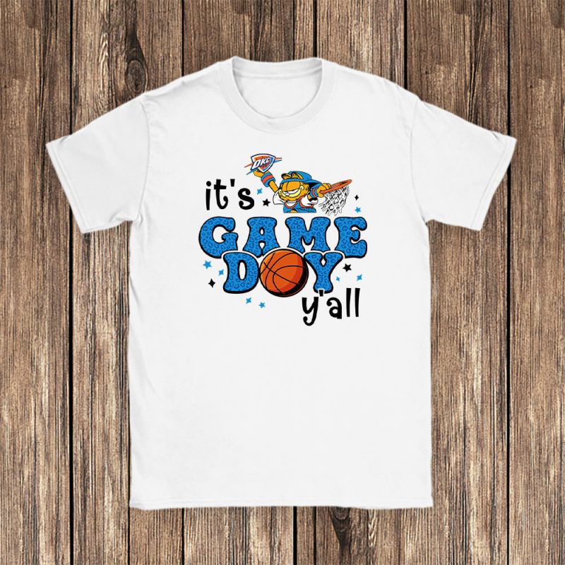 Garfield X Its Game Day Yall X Oklahoma City Thunder Team Unisex T-Shirt TBT1484