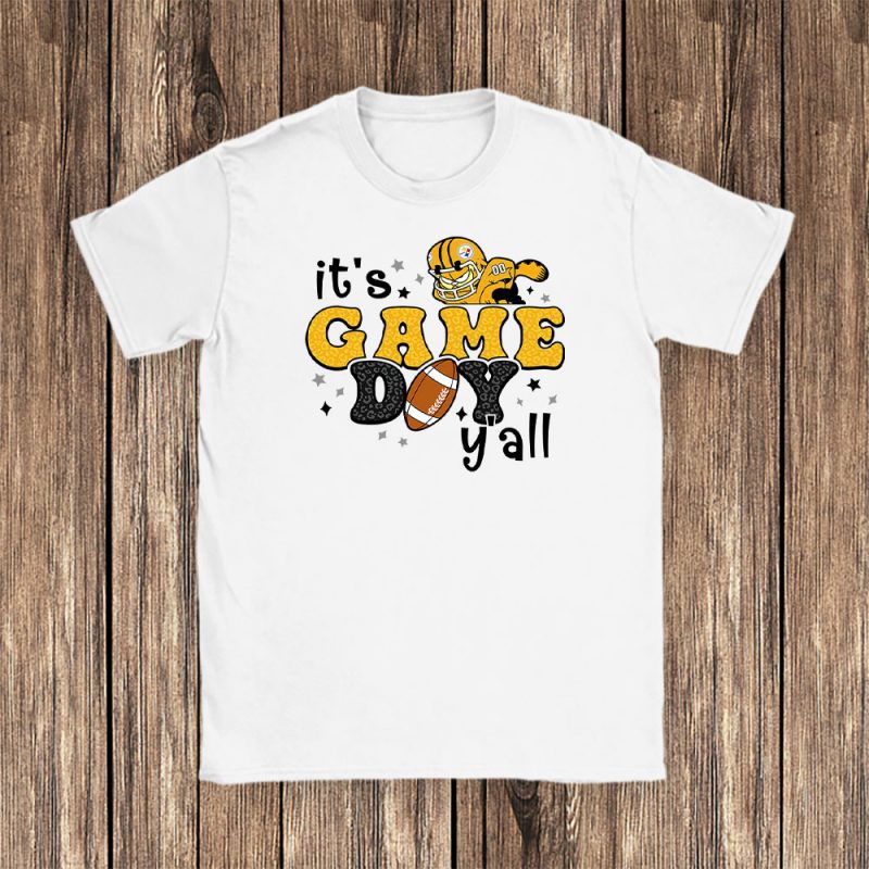 Garfield X Its Game Day Yall X Pittsburgh Steelers Team Unisex T-Shirt TBT1490