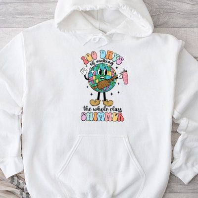 Groovy 100 Days of Making Whole Class Shimmer Disco Ball Hoodie MHS1123