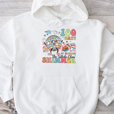 Groovy 100 Days of Making Whole Class Shimmer Disco Ball Hoodie MHS1124