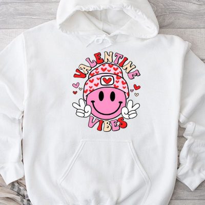 Groovy Valentine Vibes Valentines Day Shirts For Girl Womens Hoodie MHS1173