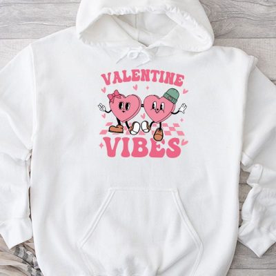 Groovy Valentine Vibes Valentines Day Shirts For Girl Womens Hoodie MHS1176
