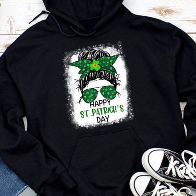 Happy St Patricks Day Bun Saint Paddys Girls Kids Youth Teen Hoodie MHS1264