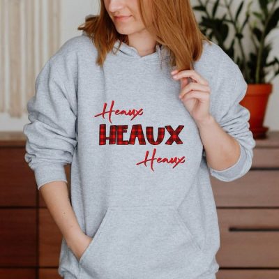Heaux Heaux Heaux Buffalo Plaid Unisex Hoodie JSH1188