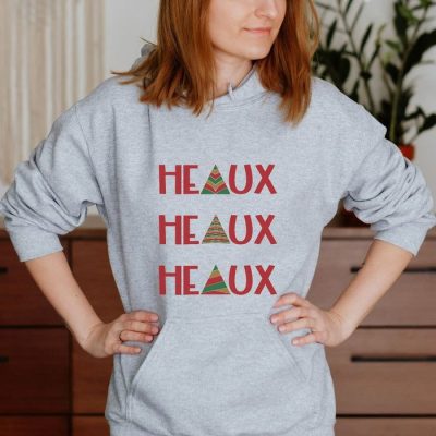 Heaux Heaux Heaux Color Block Christmas Trees Unisex Hoodie JSH1199