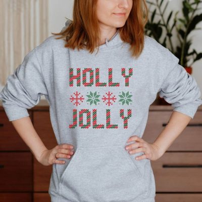 Holly Jolly Snowflakes Unisex Hoodie JSH1095