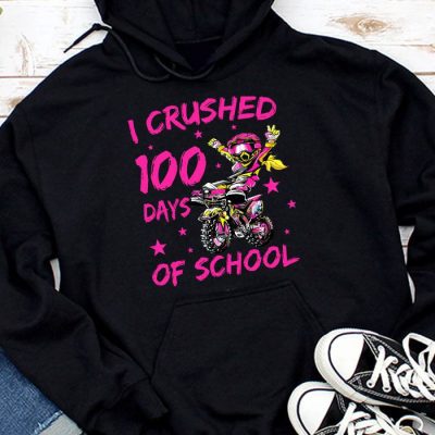I Crushed 100 Days Of School Dirt Bike For Boys Hoodie MHS1165