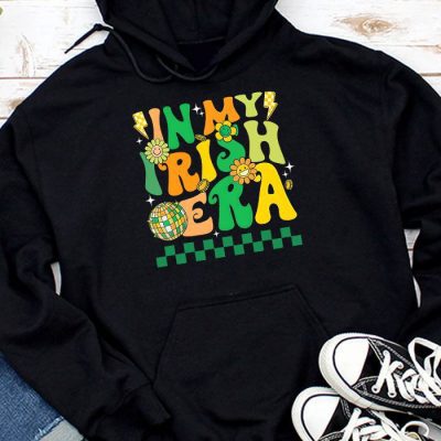 In My Irish Era Funny Groovy Saint Patrick's Day Hoodie MHS1253