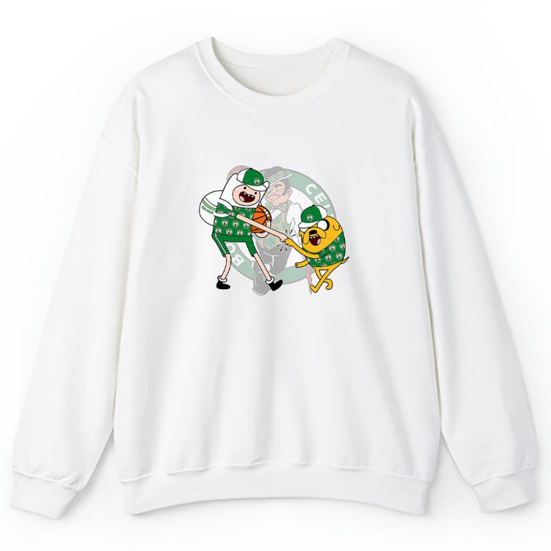 Jake The Dog  Finn X Boston Celtics Team X Nba X Basketball Unisex Sweatshirt TBS1351